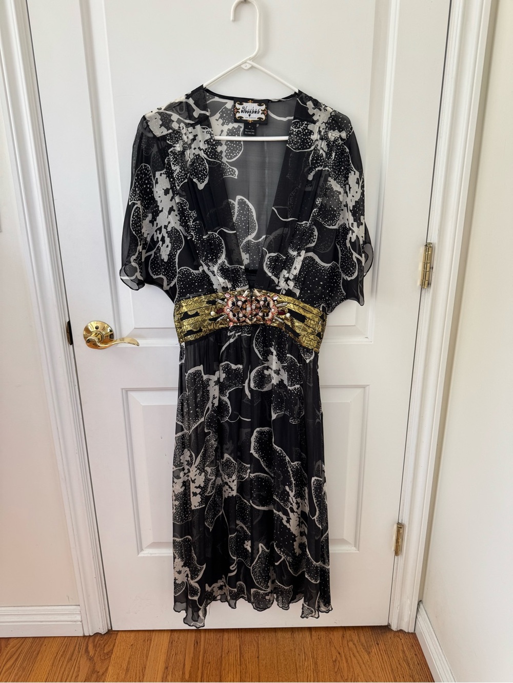 Meghan LA Silk Cover Up Dress Bohemian Ethereal Y2K Jlo Beach Vegas